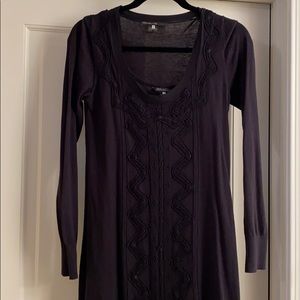 Black knit dress